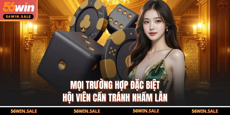 Mọi trường hợp đặc biệt hội viên cần tránh nhầm lẫn